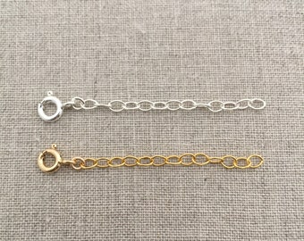 Sterling Silver or Gold Filled Chain Extension 2", 3", or 4", Necklace Extender, Chain Extender, Necklace Extension, Silver Chain Extender