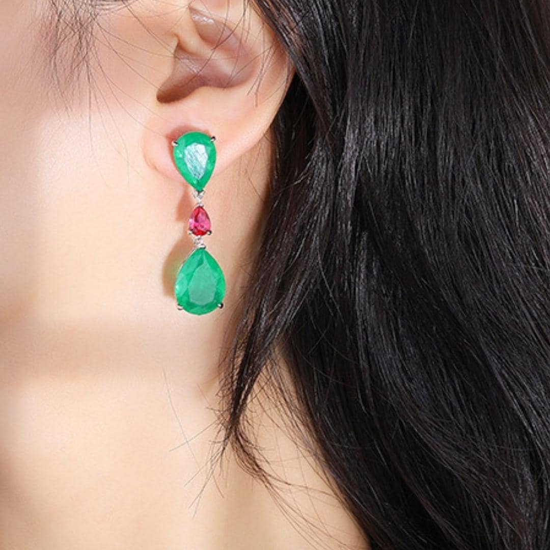 Jewelry Orecchini Smeraldo Angelina Jolie Angelina Jolie Inspired