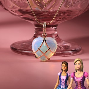 Diamond Castle Necklace,Dainty Inspired Princess Necklace, Diamond Heart Necklace, Sparkling Princess Pendant Gift for BFF & Girlfriend,