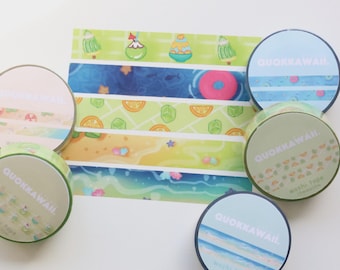 Tropical Holiday Washi Tape | Beach Vibe 15mm x 10m