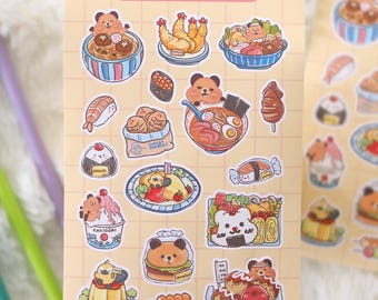 Japanese Street Food Sticker Sheet | Kawaii Japan Food Stickers  | Planner, Journal, Scrapbook Decals