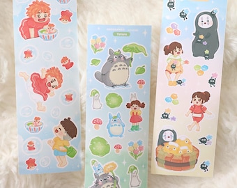 Studio Ghibli Sticker Sheets | Kawaii Anime Journal Planner Stickers