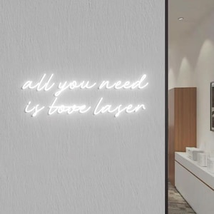 All You need is Laser Neon Sign, Laser Clinic Wall Neon Sign, Laser Hair Removal, Skin Laser Spa Neon Light, Beauty Skin Salon Decor