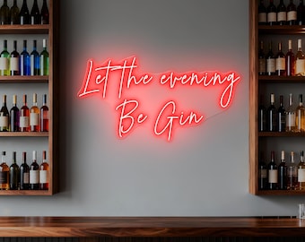 Camicia Donna Scollo A V Con Scritta 'Let The Evening Begin' – Gin Divertente, Festa E Regalo, Nera Taglia S