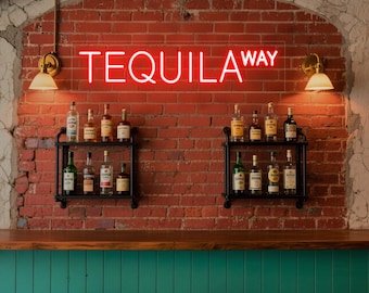 Letrero de neón "Tequila Way": decoración LED para bar, regalo para amantes del tequila