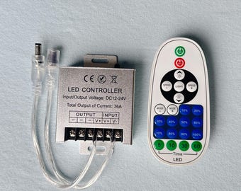 Regulador de intensidad de luz LED remoto, CC 12-24 V