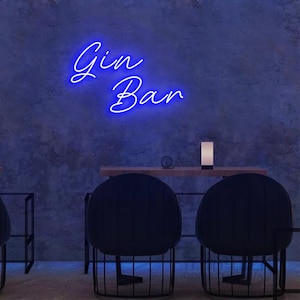 Gin Bar Neon Sign, Gin Bar Sign, Personalized Gin Sign for Wall Hanging, Neon Light Sign for Gin Bar Decor, Gin Signs for Bar Shop Wall