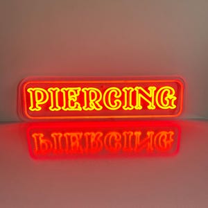 Piercing Neon Sign – Custom LED Wall Light for Piercing Studio Decor, Tattoo and Body Art Shop Neon Sign, Salon Piercing Wall Decor Business