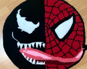 Custom Spiderman & Venom Tufted Rug - Etsy