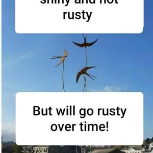 Rusty Triple Cuffy's Original Rusty Triple Metal Swallow Scuplture Hand Made in ...