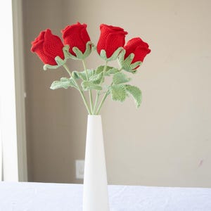 Crochet rose flowers,  Crochet gift,  Office decoration, Home decoration, valentine&#39;s day gift, Handmade gift for Birthday, Anniversary
