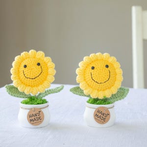 Handmade crochet sunflower, crochet gift, home decor, office decoration, anniversary gift, birthday gift, gift for her, Valentine&#39;s day gift