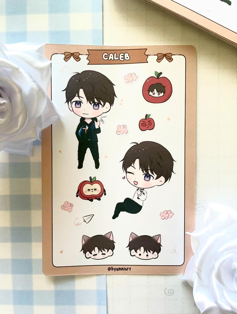 Love and Deepspace Caleb Sticker Sheet - Kiss Cut Sticker Sheet ...