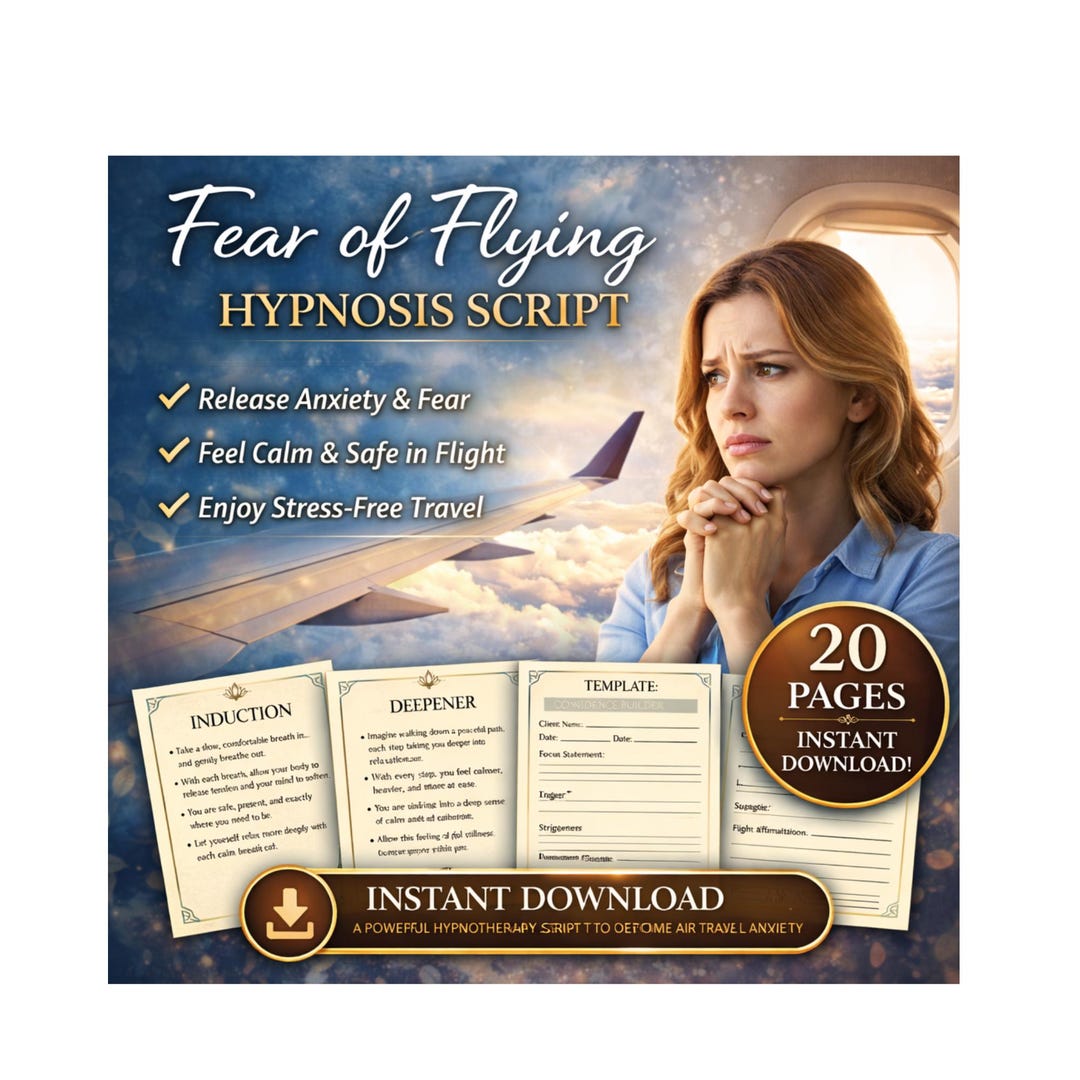 Fear of Flying Hypnosis Script | Flight Anxiety Relief for Therapists ...