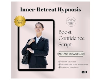 Zelfvertrouwen vergroten Hypnosescript | Positief zelfgesprek-hypnotherapiescript voor klanten | Directe pdf-download