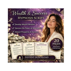 Wealth and Success Hypnosis Script, Abundance Manifestation (PDF)