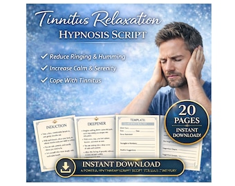 Tinnitus Relief Hypnosis Script – Relaxation & Stress Reduction (Instant Download)