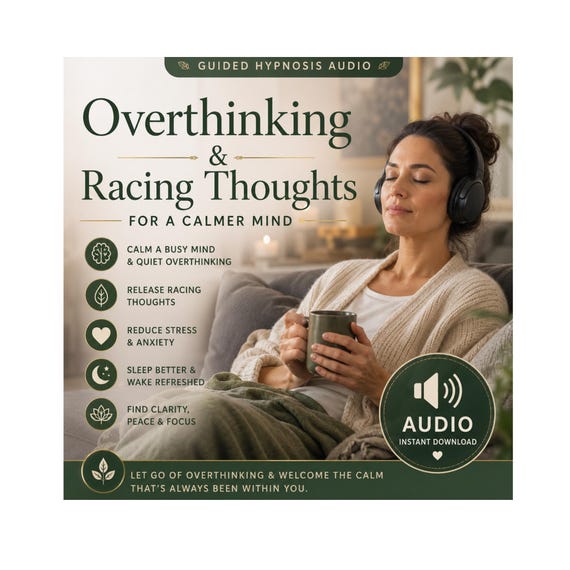 Overthinking Hypnosis Audio | Stop Racing Thoughts & Quiet the Mind | Guided Hypnosis for Anxiety, Stress Relief and Deep Relaxation