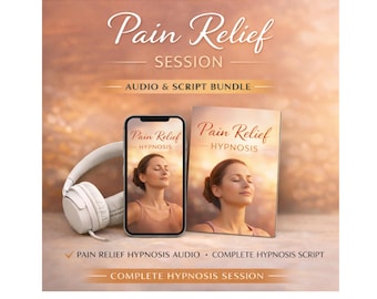Guion y audio de hipnosis para el alivio y manejo del dolor / Guion y audio de hipnoterapia / Descarga instantánea