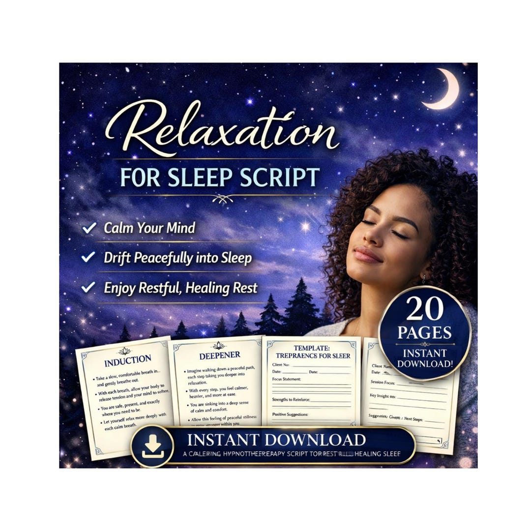 Liquid Relaxation Script Sleep Hypnosis Script – Relaxation, Stress Relief Instant Download PDF ...