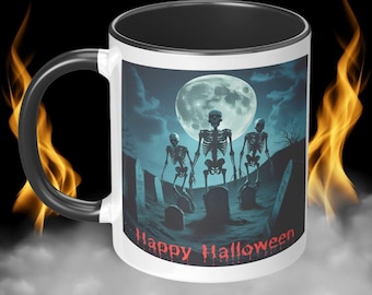 Halloween Skeleton Mug: Festive Fall Ceramic Coffee Mug
