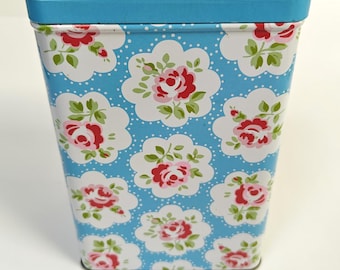 Lata azul con estampado "Rosa de Provenza" de Cath Kidston (ID160)