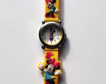 1990年代のヴィンテージディズニーミニーマウスウォッチ