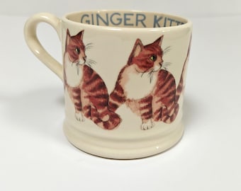 Taza de 1/4 de pinta "Gatita de jengibre" de Emma Bridgewater / Hecha en Inglaterra (ID122)