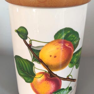 Vintage Portmeirion Pottery Storage Jar with Wooden Lid | Made in England