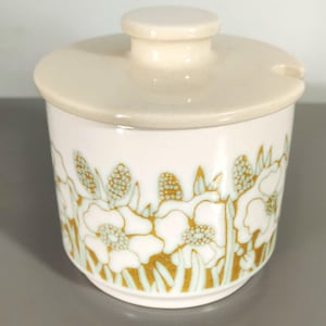 Vintage 1970s Hornsea Fleur Sugar Bowl with Lid | Collectible Dinnerware