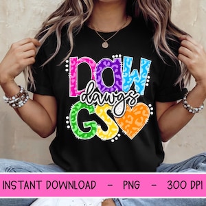 Dawgs PNG, leopard mascot PNG, Dawgs digital download, PNG design for Dtf and Sublimation, Mascot png, team spirit, instant download