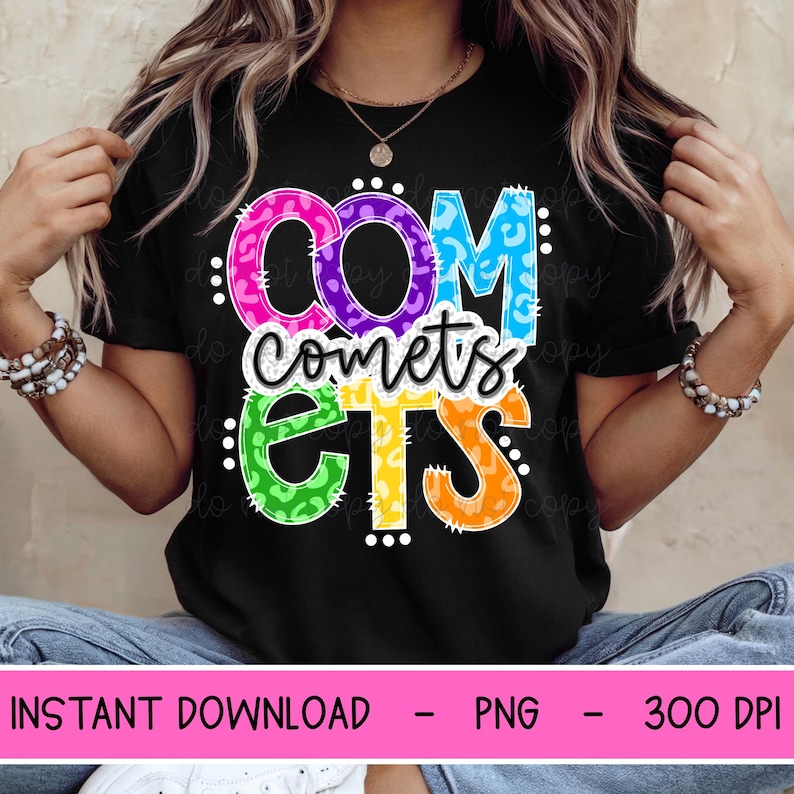 Comets PNG, Leopard Mascot PNG, Comets Digital Download, PNG Design for ...