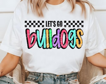 Bulldogs PNG, Let's Go Bulldogs PNG, Bulldogs digital download, PNG design for Dtf and Sublimation, Mascot png, team spirit png