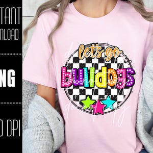 Bulldogs Mascot PNG, Colorful Bulldogs Mascot design, Retro Bulldogs design, Bulldogs team shirt png, PNG design for Dtf and Sublimation