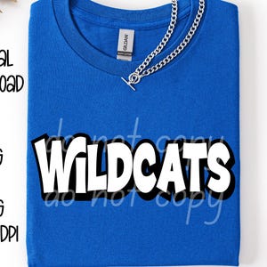 Wildcats SVG, Wildcats PNG, Mascot shirt design, Team spirit png, Wildcats Sublimation design, Mens design, Digital Download, cut file