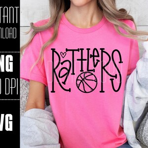 Rattlers SVG, Rattlers PNG, Rattlers Basketball, Mascot shirt design, Team spirit png, Hand lettered, Digital Download, Basketball PNG