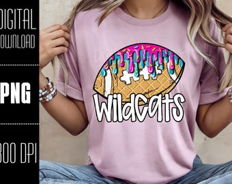 Wildcats PNG, Wildcats Football PNG, Wildcats digital download, Football drip png, Wildcats drip, PNG design for Dtf and Sublimation