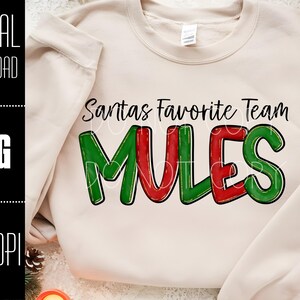 Santas Lieblingsteam PNG, Weihnachten Png, Pantoletten PNG, Pantoletten Shirt Idee, Pantoletten Sublimationsdesign, Maskottchen PNG, Weihnachtsmaskottchen PNG