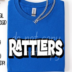 Rattlers SVG, Rattlers PNG, Mascot shirt design, Team spirit png, Rattlers Sublimation design, Mens design, Digital Download, cut file