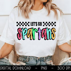 Spartans PNG, Let&#39;s Go Spartans PNG, Spartans digitaler Download, PNG-Design für Dtf und Sublimation, Maskottchen PNG, Teamgeist PNG