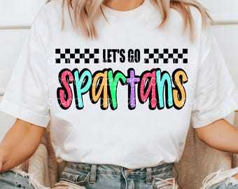 Spartans PNG, Let's Go Spartans PNG, Spartans digital download, PNG design for Dtf and Sublimation, Mascot png, team spirit png