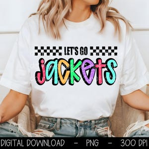 Jackets PNG, Let&#39;s Go Jackets PNG, Jackets digital download, PNG design for Dtf and Sublimation, Mascot png, team spirit png