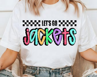 Jackets PNG, Let's Go Jackets PNG, Jackets digital download, PNG design for Dtf and Sublimation, Mascot png, team spirit png