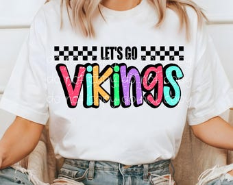 Vikings PNG, Let's Go Vikings PNG, Vikings digital download, PNG design for Dtf and Sublimation, Mascot png, team spirit png