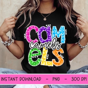Camels PNG, leopard mascot PNG, Camels digital download, PNG design for Dtf and Sublimation, Mascot png, team spirit, instant download
