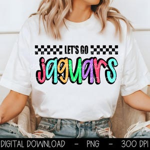 Jaguare PNG, Let&#39;s Go Jaguare PNG, Jaguare digitaler Download, PNG-Design für Dtf und Sublimation, Maskottchen PNG, Teamgeist PNG