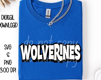 Wolverines SVG, Wolverines PNG, mascotte shirt design, teamgeest png, veelvraat sublimatie ontwerp, heren ontwerp, digitale download, gesneden bestand