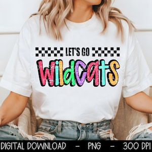 Wildcats PNG, Let&#39;s Go Wildcats PNG, Wildcats digital download, PNG design for Dtf and Sublimation, Mascot png, team spirit png