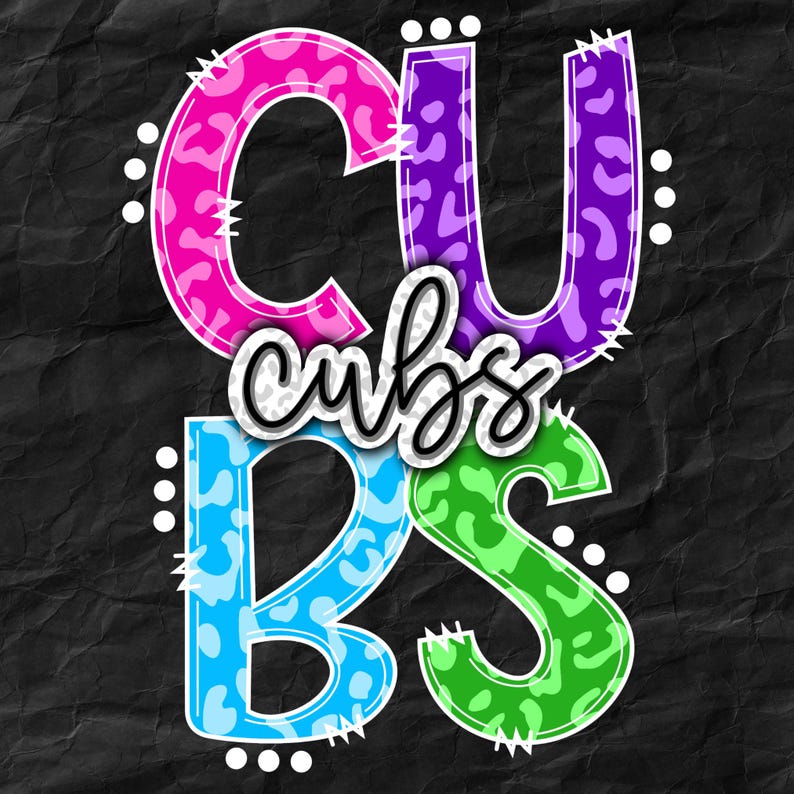 Cubs PNG, Leopard Mascot PNG, Cubs Digital Download, PNG Design for Dtf ...