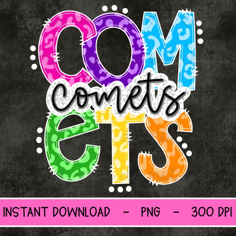 Comets PNG, Leopard Mascot PNG, Comets Digital Download, PNG Design for ...